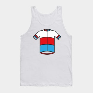 Blue & Red Cycling Jersey Tank Top